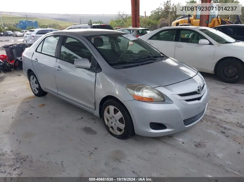 2007 Toyota Yaris VIN: JTDBT923071014237 Lot: 40651535