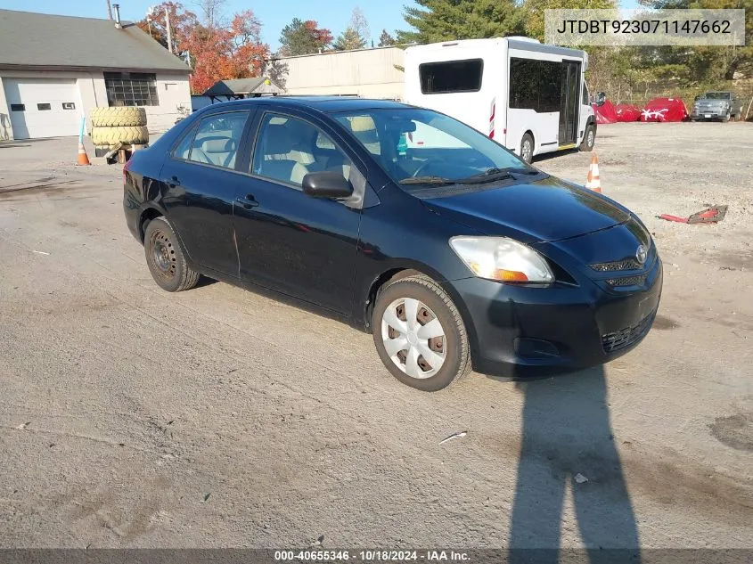 2007 Toyota Yaris VIN: JTDBT923071147662 Lot: 40655346