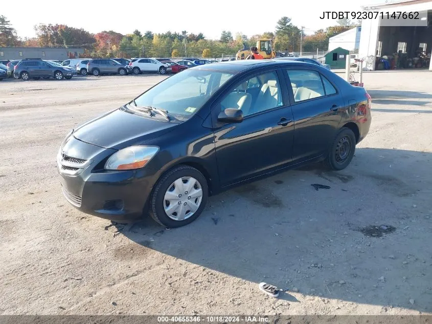 2007 Toyota Yaris VIN: JTDBT923071147662 Lot: 40655346