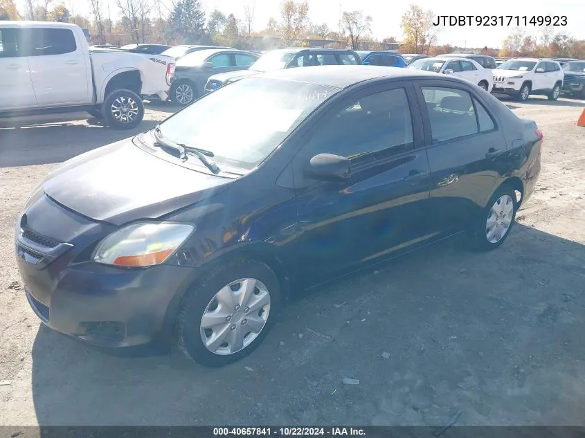 2007 Toyota Yaris VIN: JTDBT923171149923 Lot: 40657841