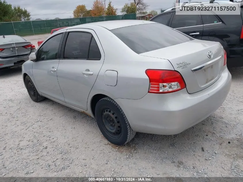 2007 Toyota Yaris VIN: JTDBT923271157500 Lot: 40657893