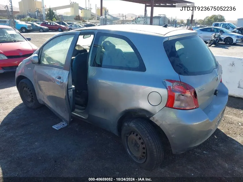 2007 Toyota Yaris VIN: JTDJT923675052236 Lot: 40659052