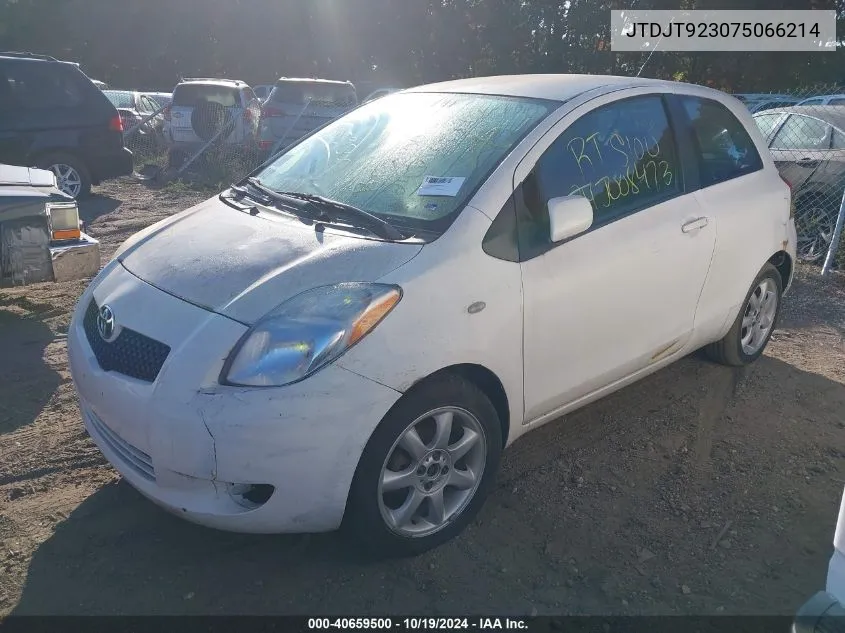 2007 Toyota Yaris VIN: JTDJT923075066214 Lot: 40659500