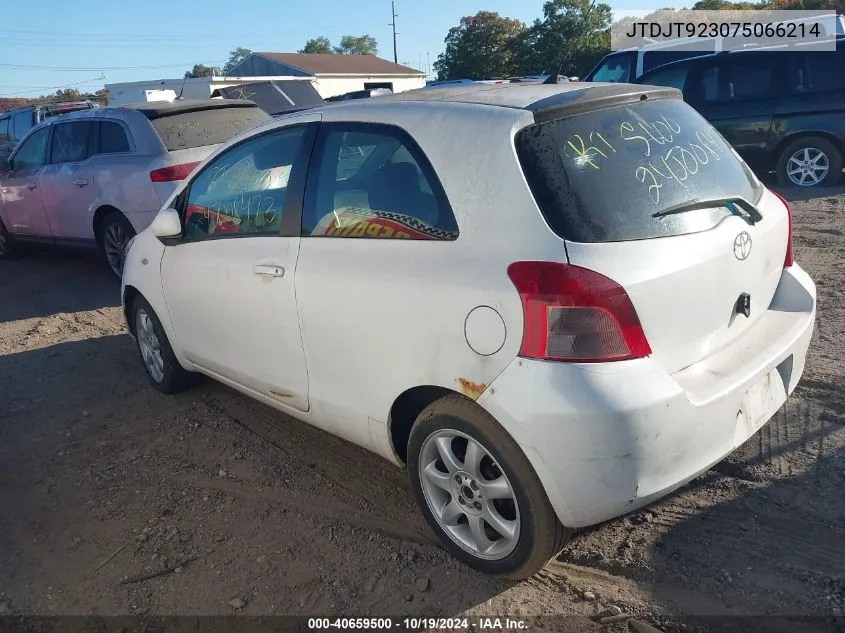 2007 Toyota Yaris VIN: JTDJT923075066214 Lot: 40659500