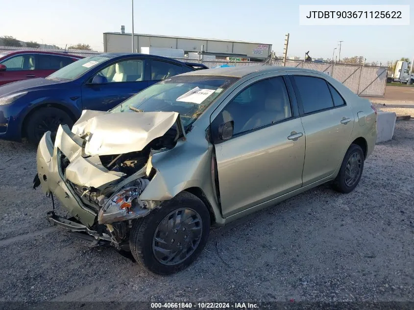 2007 Toyota Yaris VIN: JTDBT903671125622 Lot: 40661840