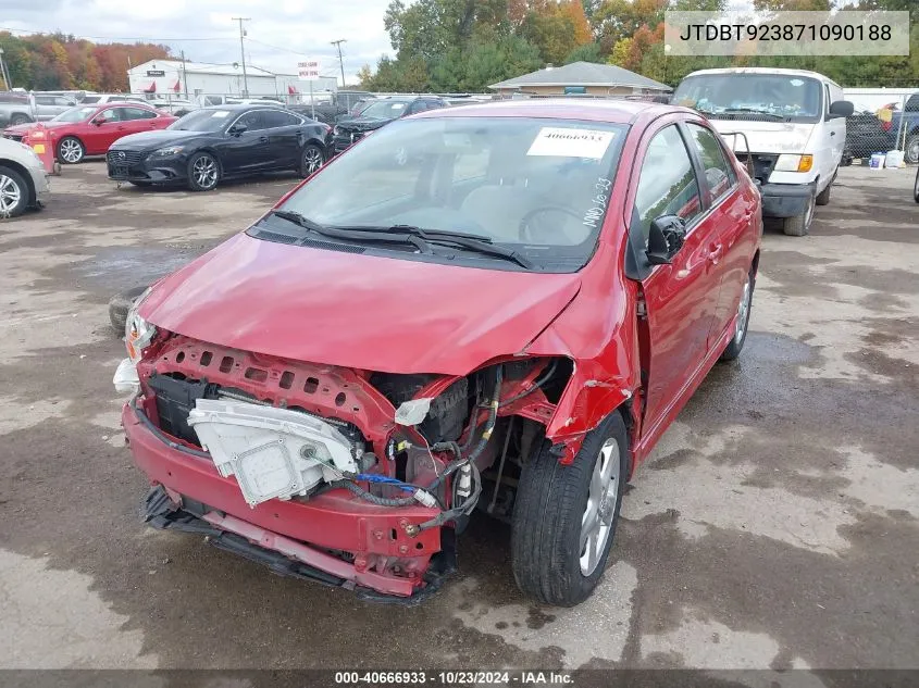 2007 Toyota Yaris S VIN: JTDBT923871090188 Lot: 40666933