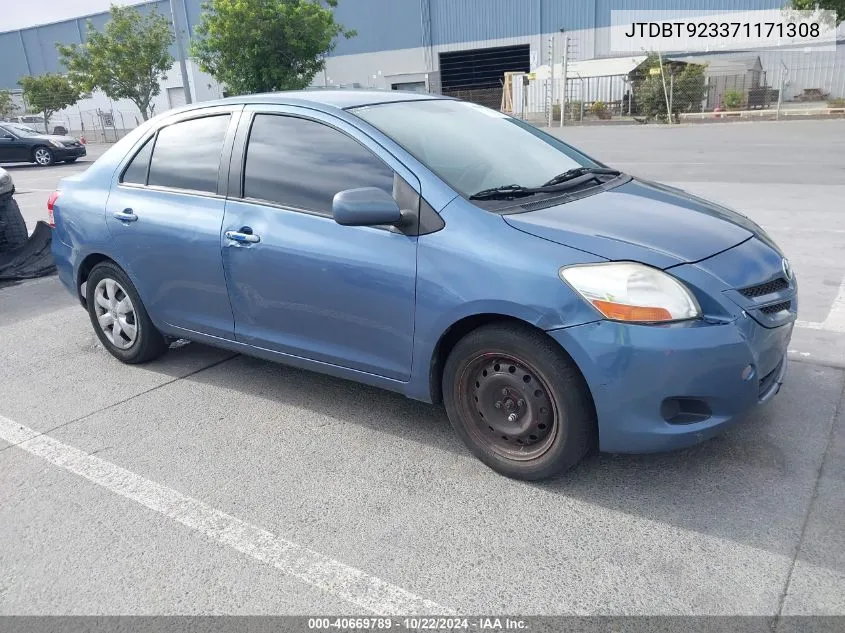 2007 Toyota Yaris VIN: JTDBT923371171308 Lot: 40669789