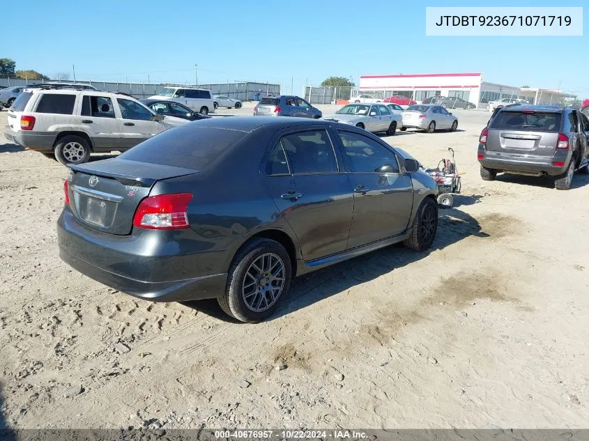 2007 Toyota Yaris S VIN: JTDBT923671071719 Lot: 40676957