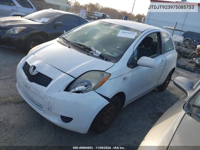 2007 Toyota Yaris VIN: JTDJT923975085733 Lot: 40694853