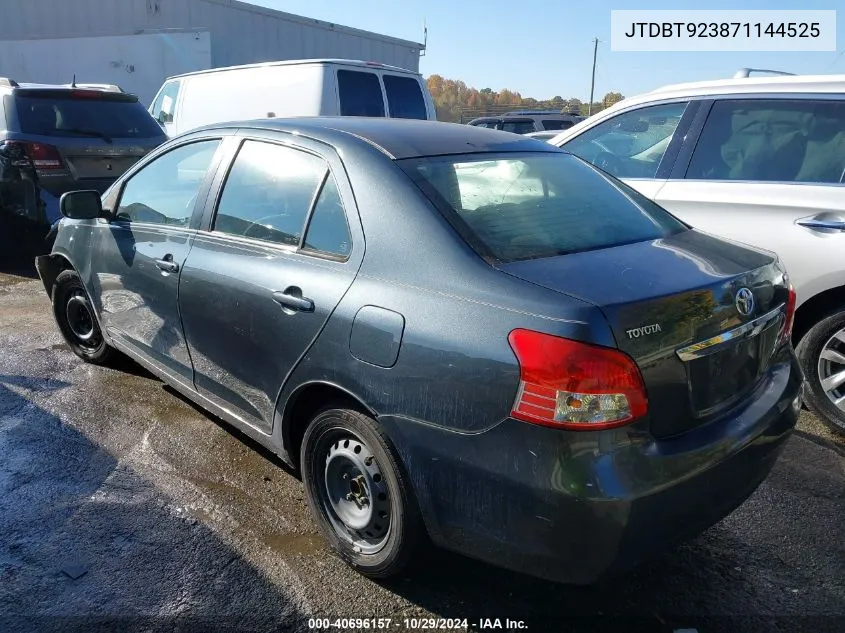 2007 Toyota Yaris VIN: JTDBT923871144525 Lot: 40696157