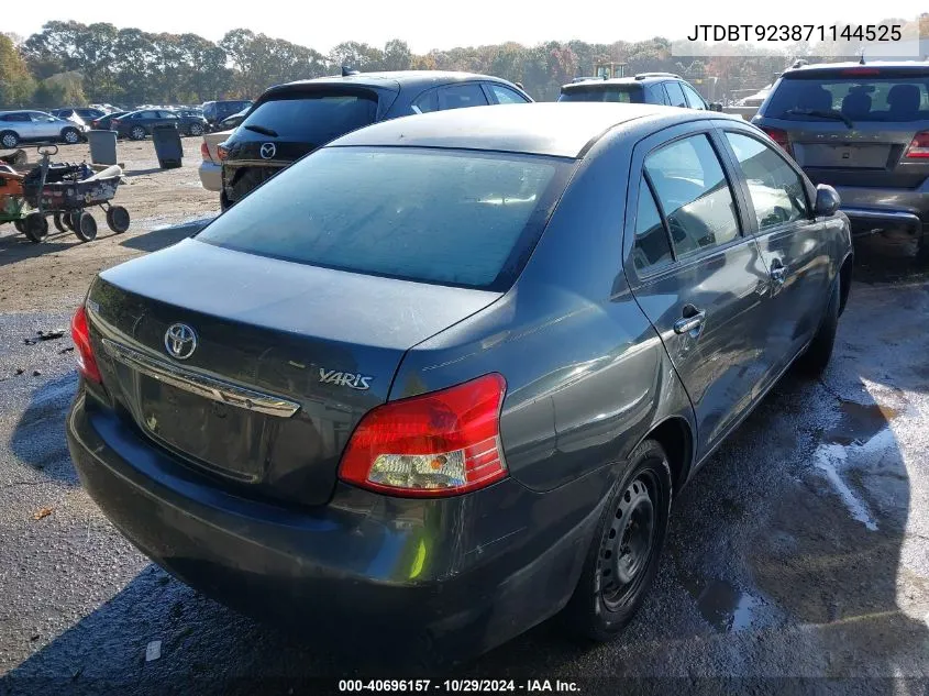 2007 Toyota Yaris VIN: JTDBT923871144525 Lot: 40696157