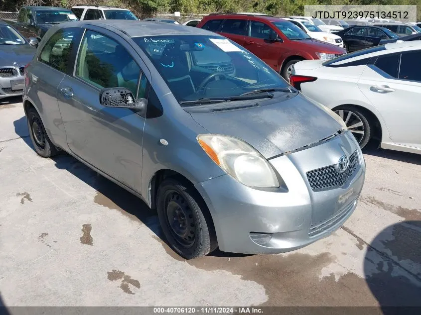 2007 Toyota Yaris VIN: JTDJT923975134512 Lot: 40706120