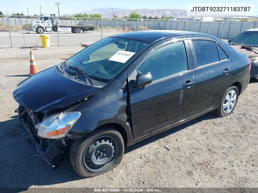 2007 Toyota Yaris VIN: JTDBT923271183787 Lot: 40715565