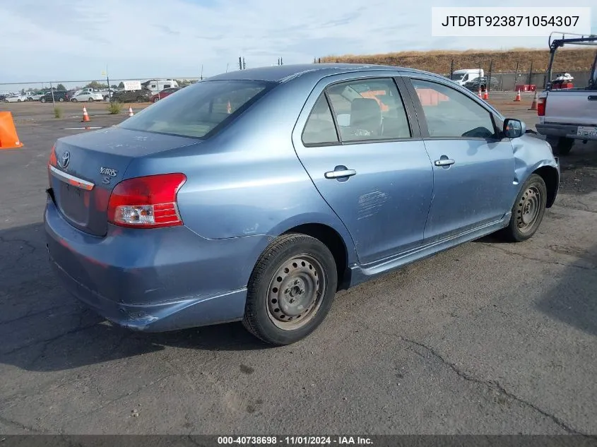 2007 Toyota Yaris S VIN: JTDBT923871054307 Lot: 40738698