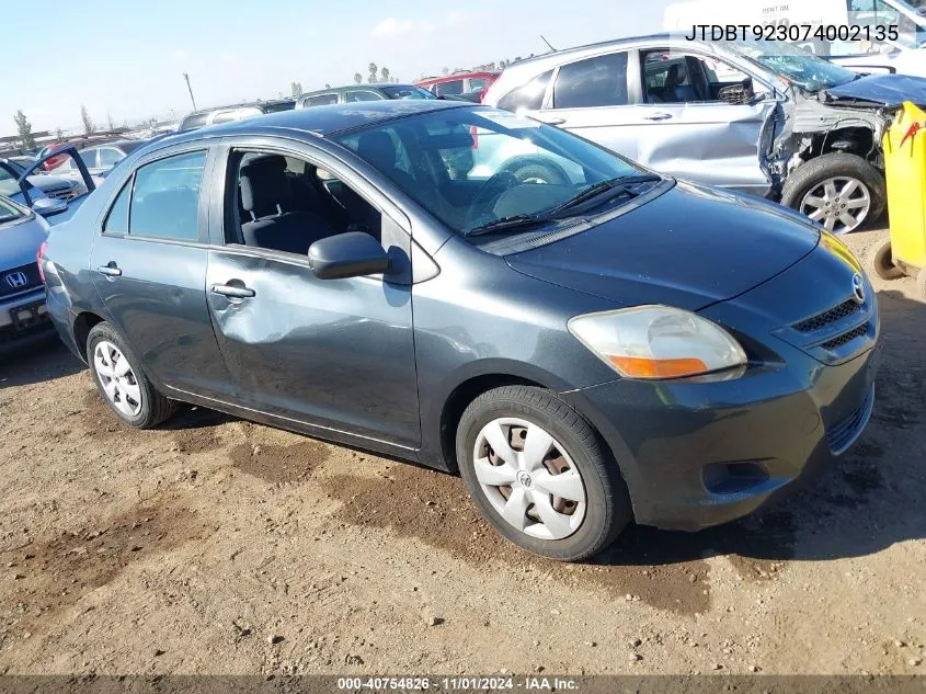 JTDBT923074002135 2007 Toyota Yaris