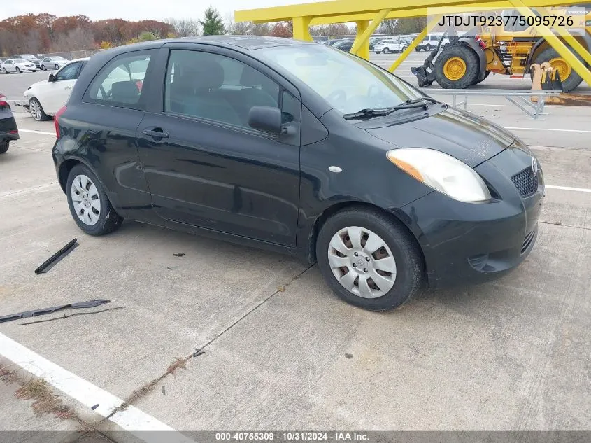 2007 Toyota Yaris VIN: JTDJT923775095726 Lot: 40755309