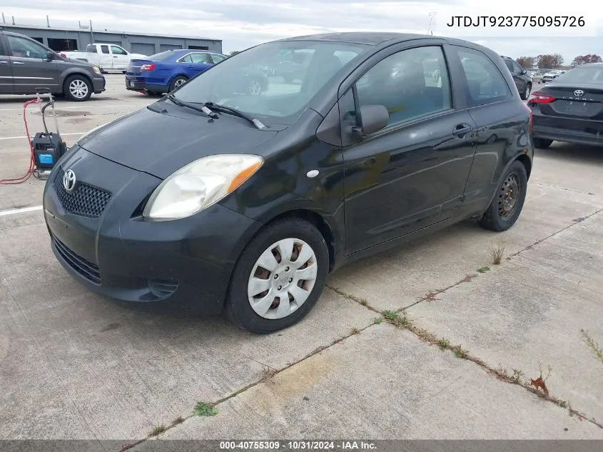 2007 Toyota Yaris VIN: JTDJT923775095726 Lot: 40755309