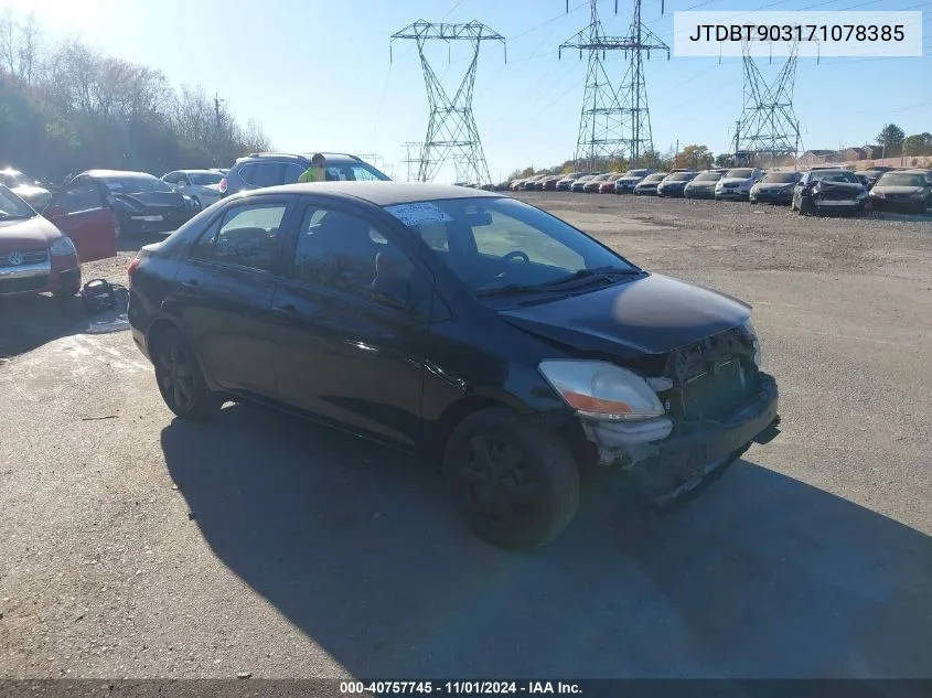 2007 Toyota Yaris VIN: JTDBT903171078385 Lot: 40757745