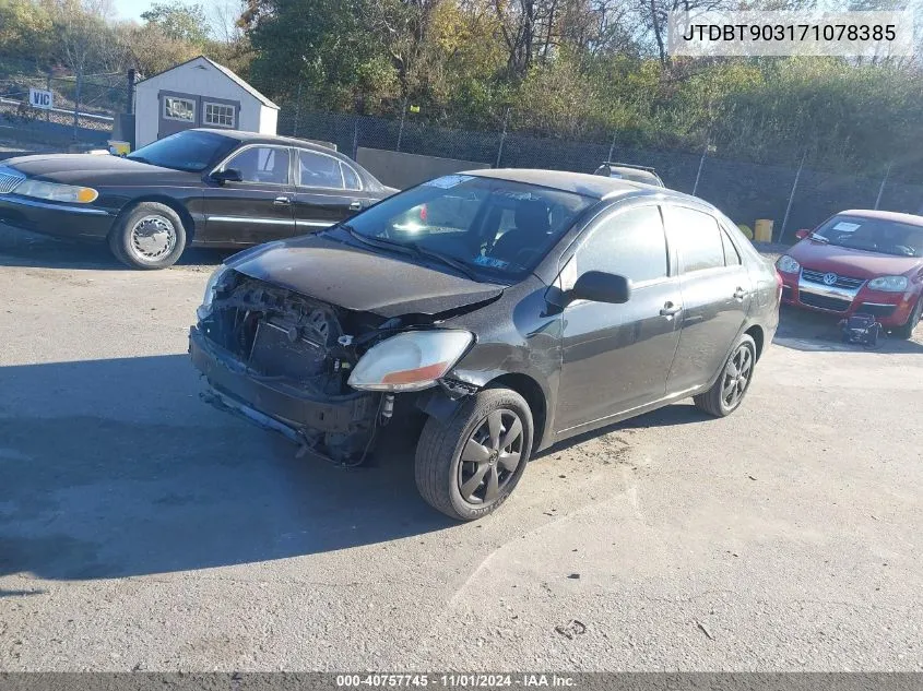 2007 Toyota Yaris VIN: JTDBT903171078385 Lot: 40757745