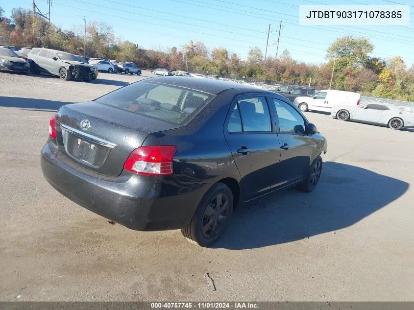 2007 Toyota Yaris VIN: JTDBT903171078385 Lot: 40757745