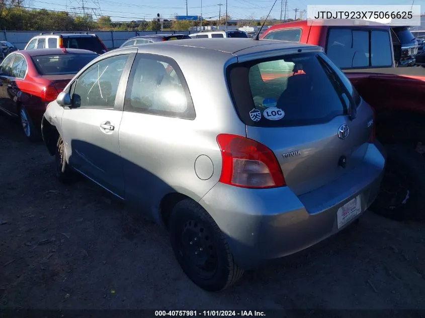 2007 Toyota Yaris VIN: JTDJT923X75066625 Lot: 40757981