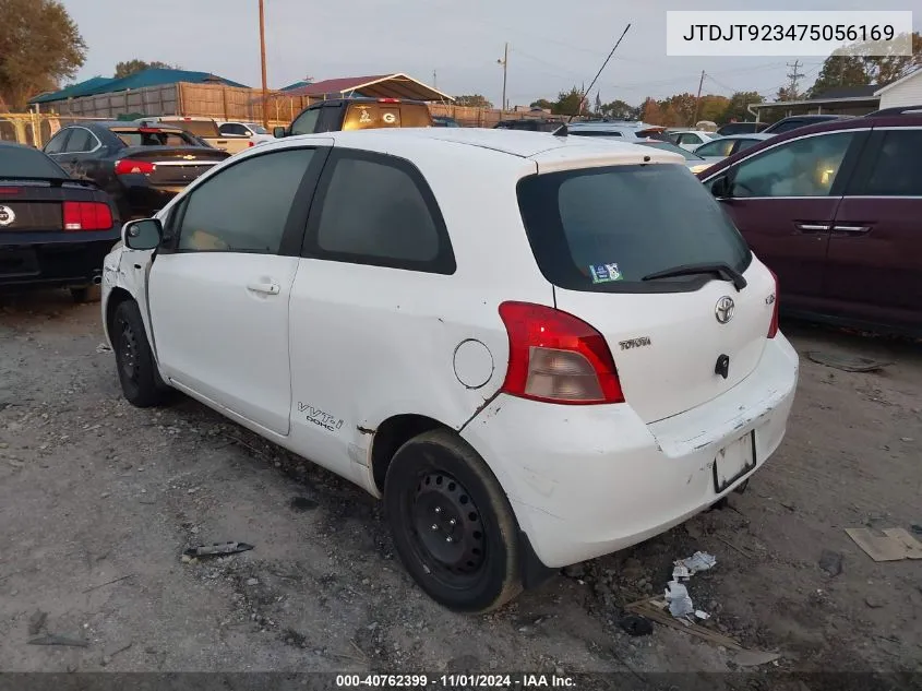 JTDJT923475056169 2007 Toyota Yaris