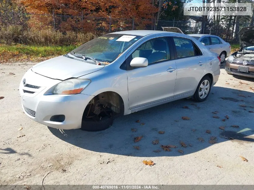 2007 Toyota Yaris VIN: JTDBT923571153828 Lot: 40769016