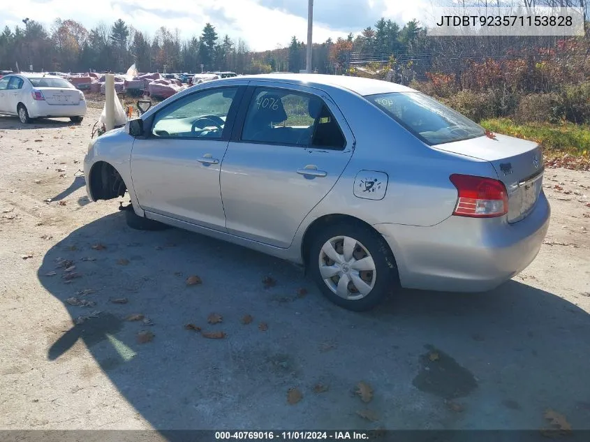 2007 Toyota Yaris VIN: JTDBT923571153828 Lot: 40769016