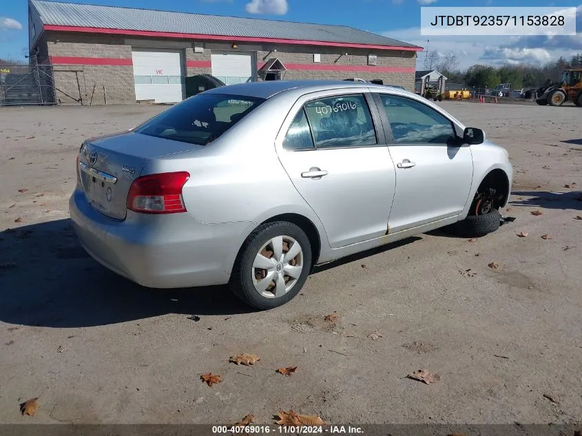 2007 Toyota Yaris VIN: JTDBT923571153828 Lot: 40769016