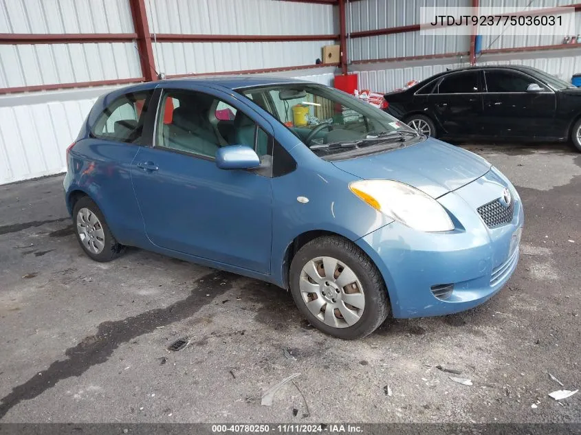 2007 Toyota Yaris VIN: JTDJT923775036031 Lot: 40780250