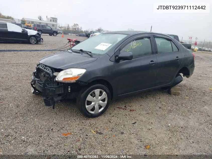 2007 Toyota Yaris VIN: JTDBT923971112442 Lot: 40783363