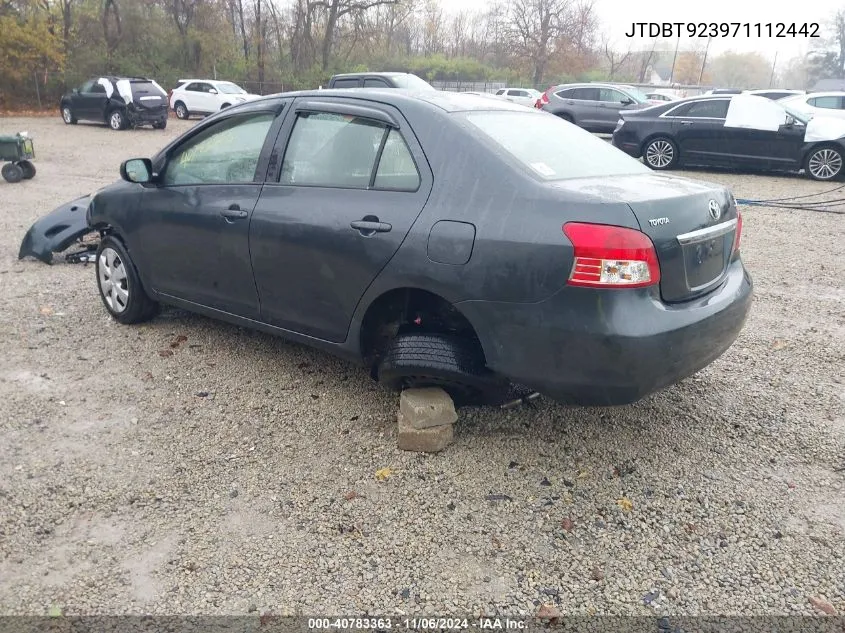 2007 Toyota Yaris VIN: JTDBT923971112442 Lot: 40783363