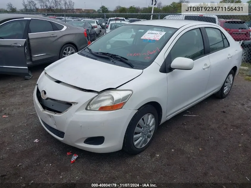 2007 Toyota Yaris VIN: JTDBT923471156431 Lot: 40804179