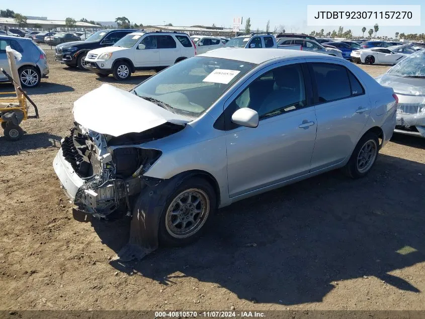 2007 Toyota Yaris VIN: JTDBT923071157270 Lot: 40810570