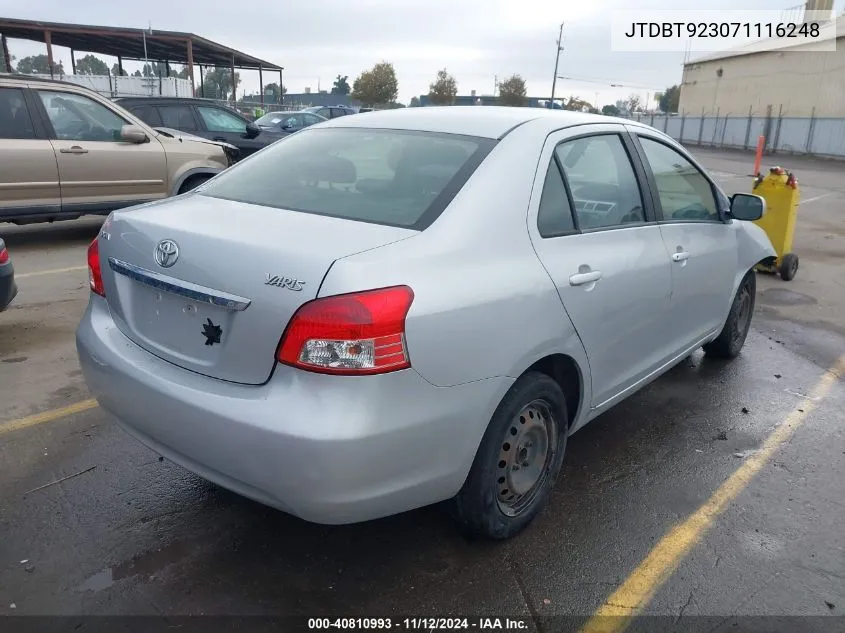 JTDBT923071116248 2007 Toyota Yaris