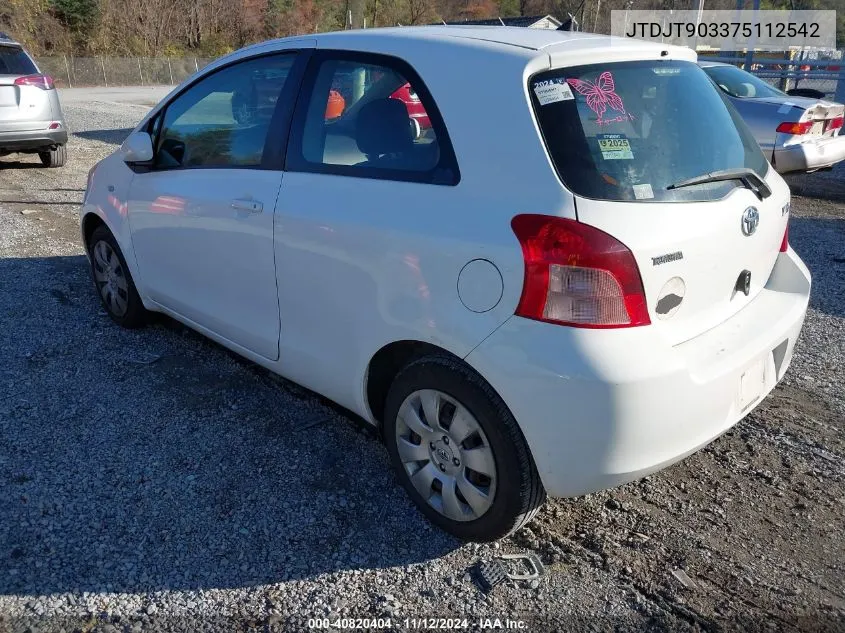 JTDJT903375112542 2007 Toyota Yaris