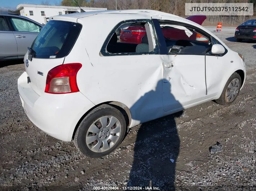 JTDJT903375112542 2007 Toyota Yaris