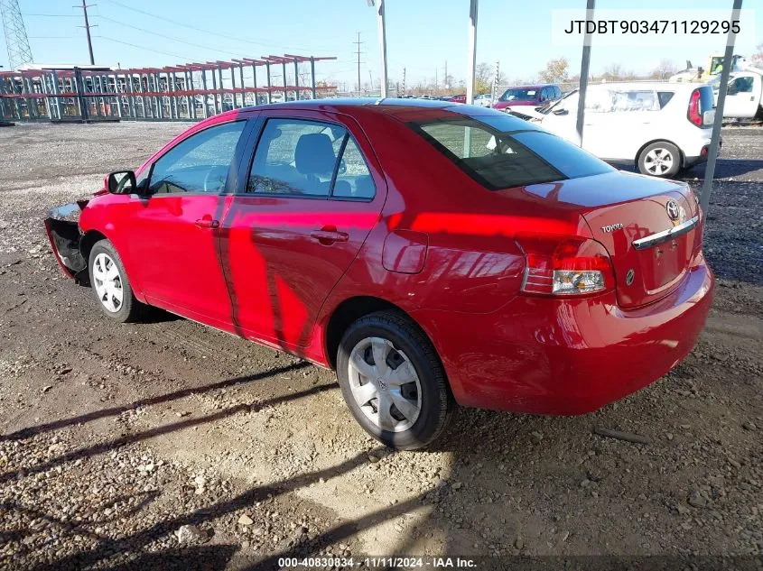 2007 Toyota Yaris VIN: JTDBT903471129295 Lot: 40830834