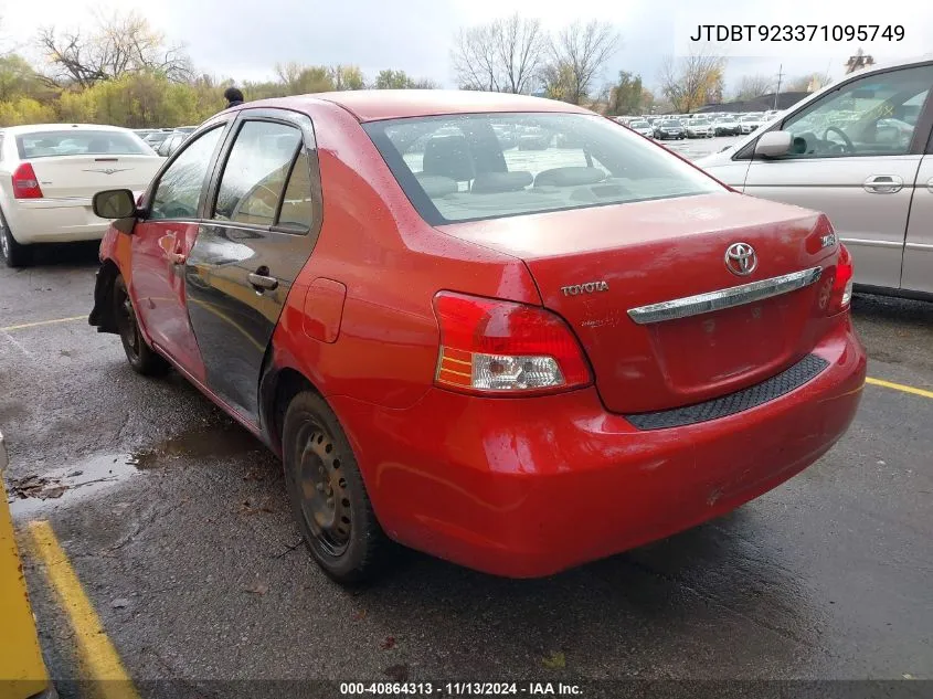 2007 Toyota Yaris VIN: JTDBT923371095749 Lot: 40864313