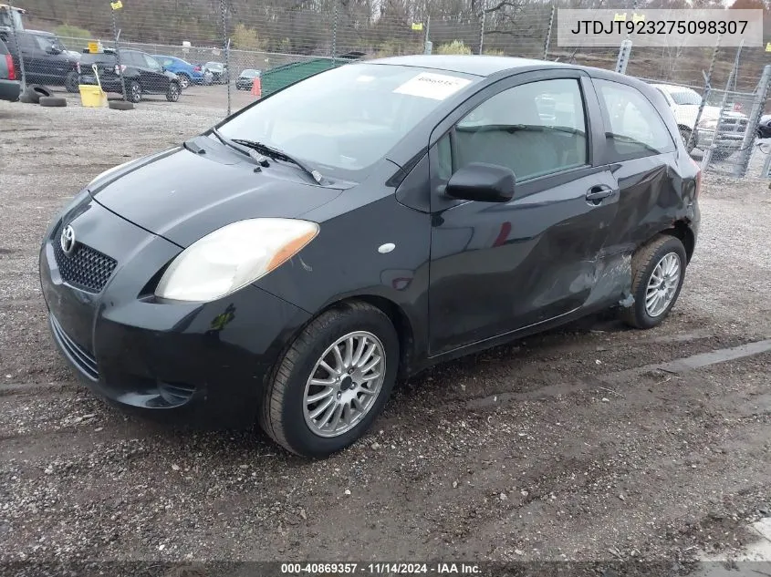 2007 Toyota Yaris VIN: JTDJT923275098307 Lot: 40869357