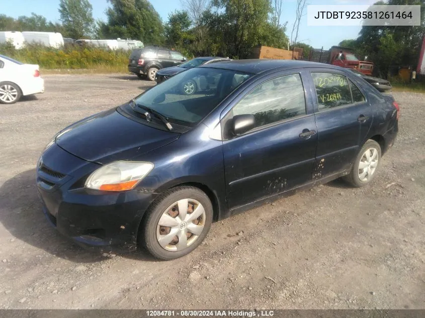 2008 Toyota Yaris VIN: JTDBT923581261464 Lot: 12084781