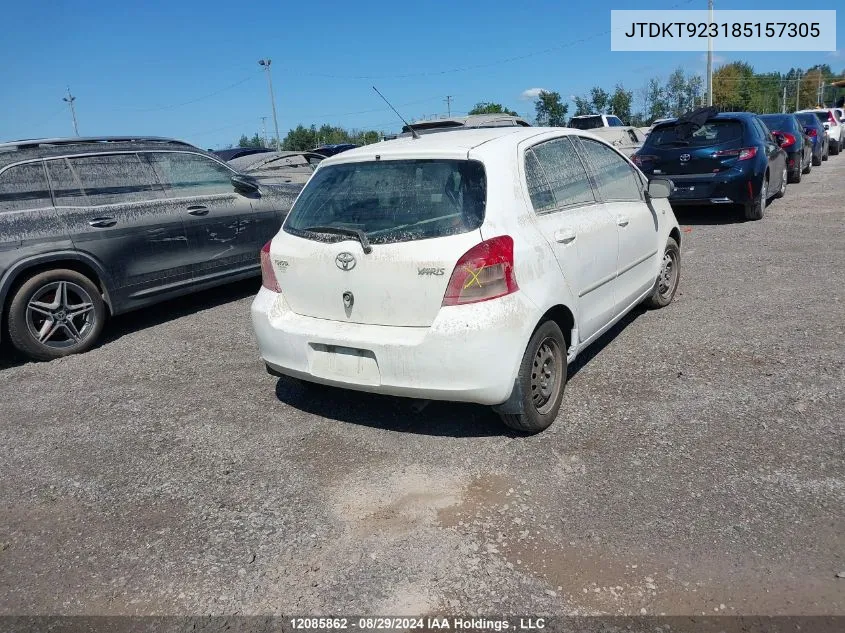 JTDKT923185157305 2008 Toyota Yaris