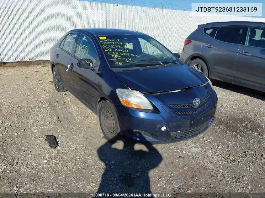 JTDBT923681233169 2008 Toyota Yaris