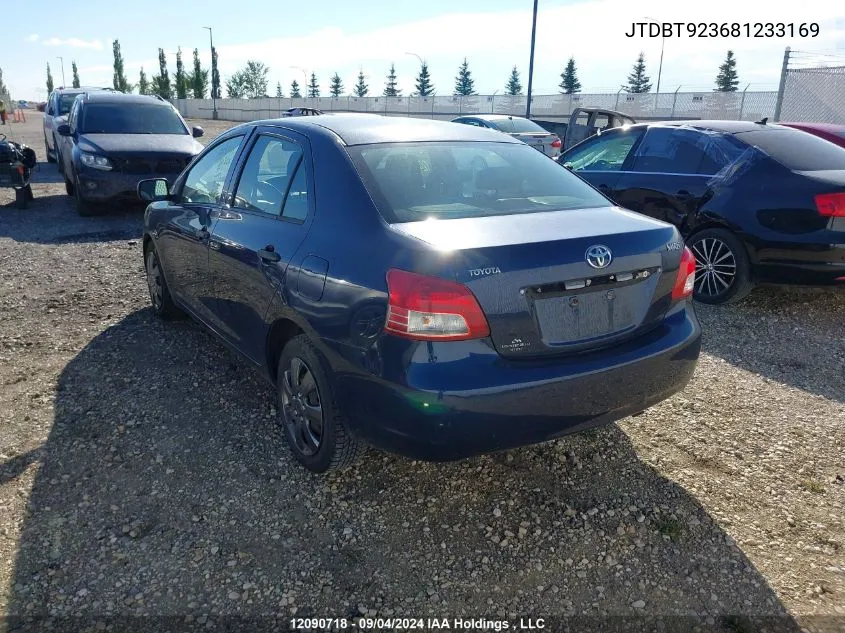 JTDBT923681233169 2008 Toyota Yaris