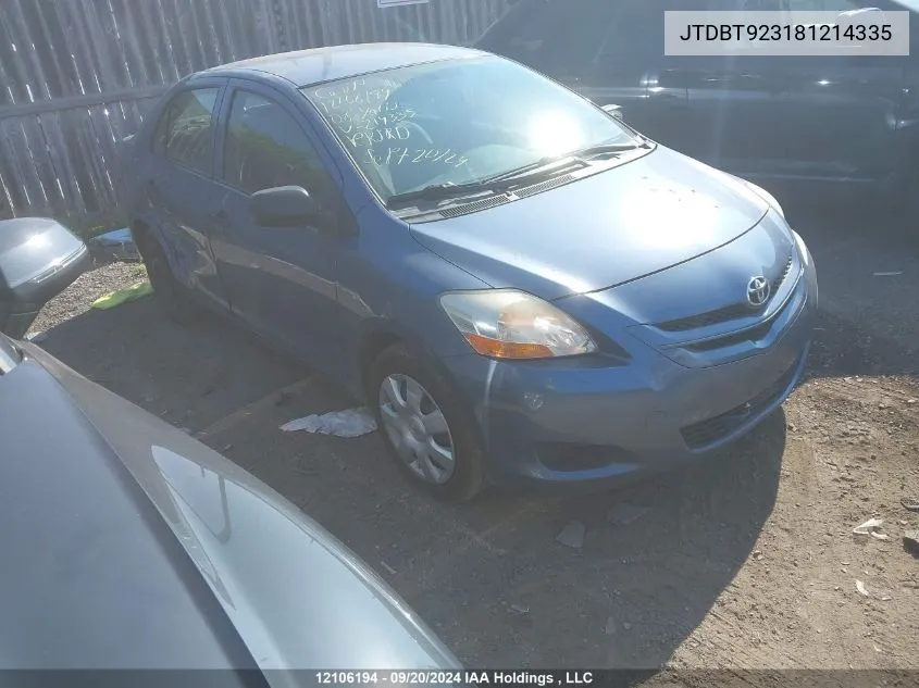 JTDBT923181214335 2008 Toyota Yaris