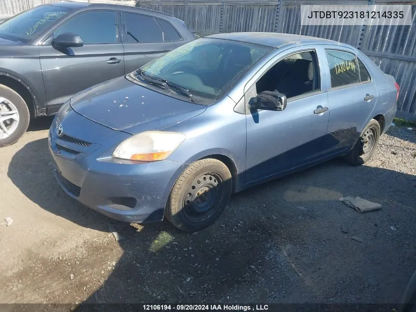 JTDBT923181214335 2008 Toyota Yaris