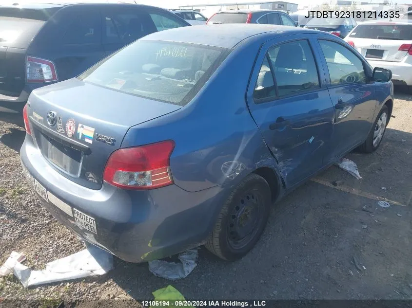 JTDBT923181214335 2008 Toyota Yaris