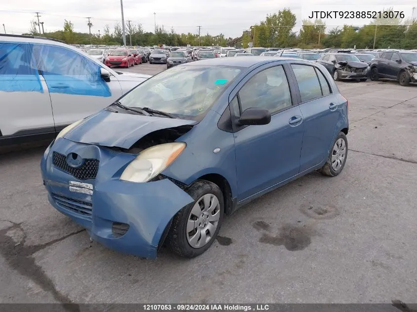 JTDKT923885213076 2008 Toyota Yaris