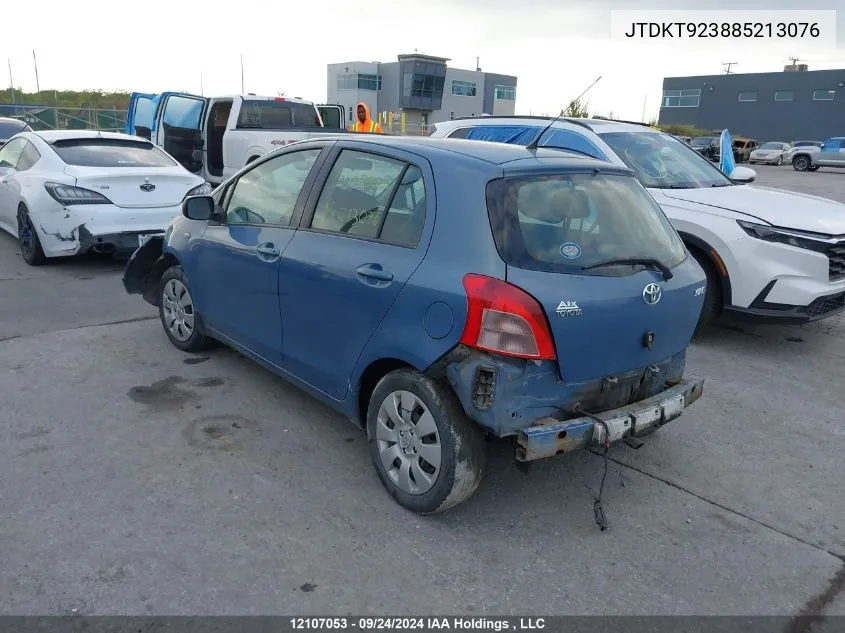 JTDKT923885213076 2008 Toyota Yaris