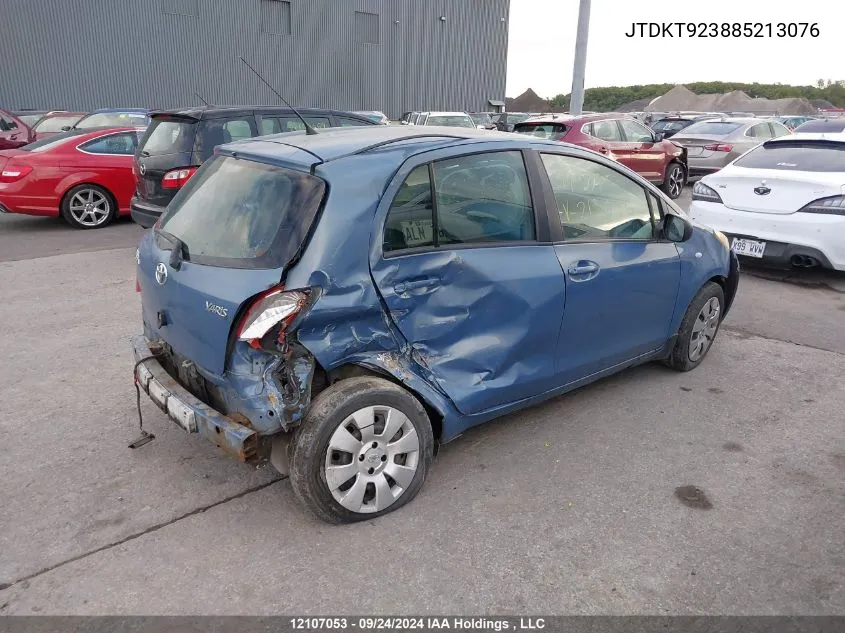 JTDKT923885213076 2008 Toyota Yaris